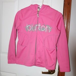 Girls pink burton zip up